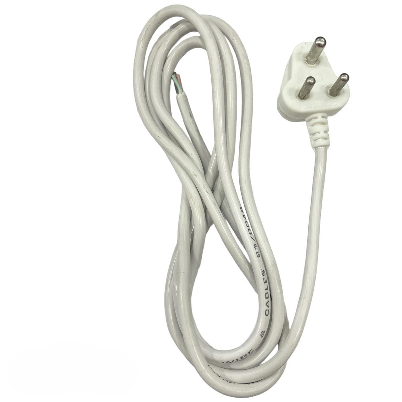 Multi Purpose Extension Power Cord, 2 Meter White, 3 Pin Top 6A 250V, 100% Pure Copper Wire, for Iron Washing Machine Refrigerator Mixer Grinder Cooler-image-48