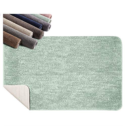 SCHEFFLER-Home tappeto bagno 50x80 antiscivolo/tappetino da bagno Verde menta come accessori per il bagno/antiscivolo e lavabile/tappetino da bagno e antiscivolo per tappeto doccia assorbente