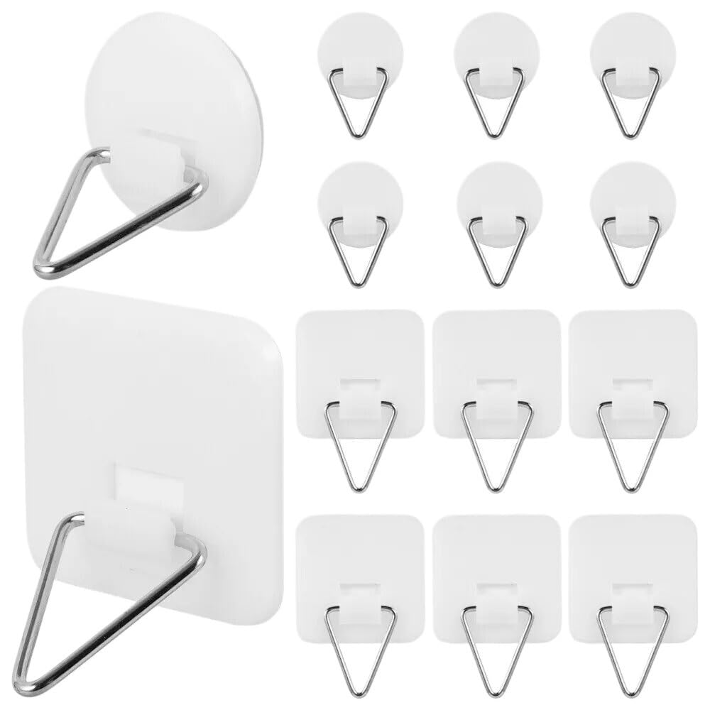 Xinxiyuan 10Pcs 2.2Cm 10Pcs Adhesive Plate Hangers Picture Without Nails For Wall Frame Art Decoration Bathroom Kitchen(10Pcs 2.2Cm)