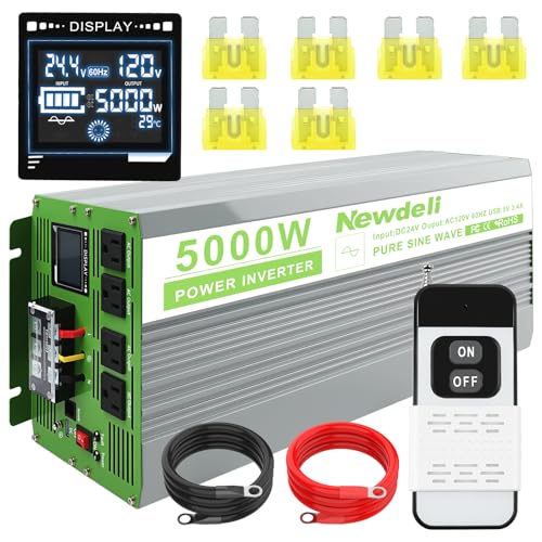 Newdeli 5000 Watt Power Inverter 24V DC to 110V/120V AC