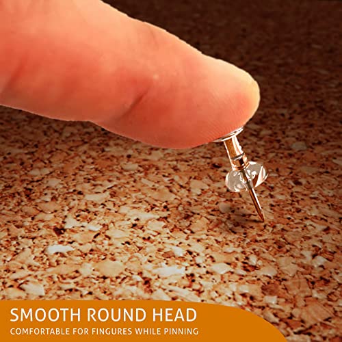 215 Clear Push Pins For Bulletin Board Thumb Tacks For Wall Corkboard Map Calendar Photo -Home Office Craft Projects Heavy Duty Plastic Head Steel Pin (Clear) #TOP5