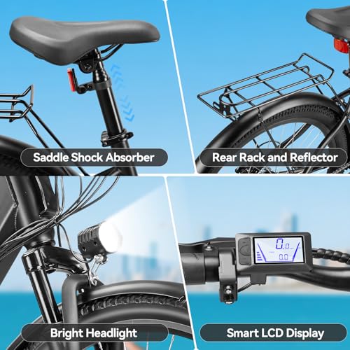 Image of ZNH Electric Bike for Adults, Peak 1000W Ebike 20 Mph & 80 Miles