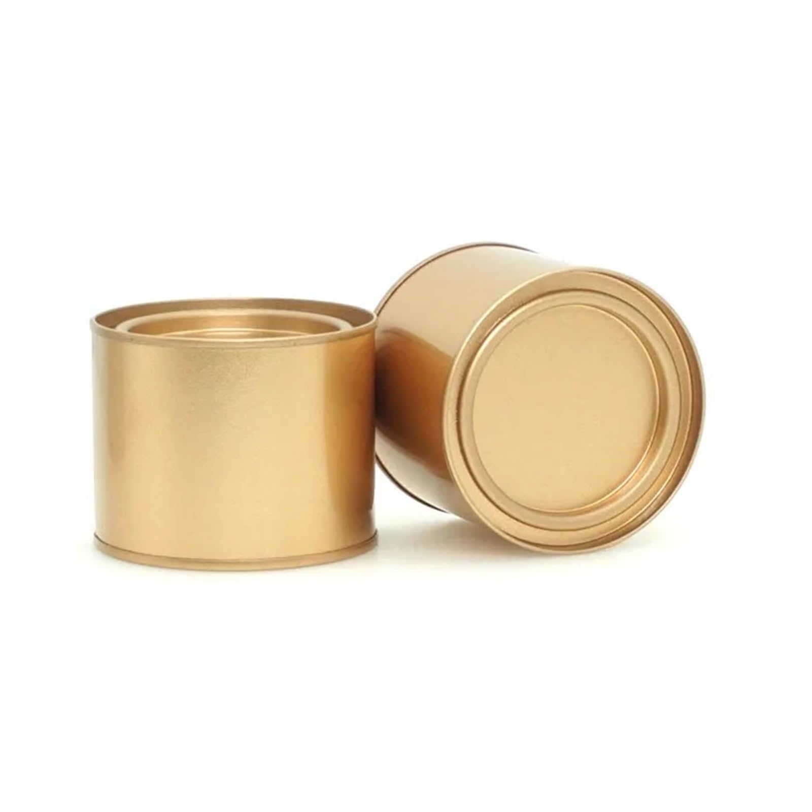 UBOHUZ 6pcs Packaging Storage Jar, Tinplate, Tea Box, Candle Making, Aromatherapy Container, Bracelet, Jewelry for Tea, Coffee(Champagne gold)