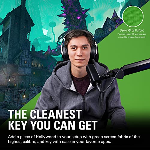 Image of Elgato Green Screen XL - Extra Wide 79x72 inch Chroma Key panel, Wrinkle-Resistant Fabric for Background Removal for Streaming, Video Conferencing, on Instagram, YouTube, TikTok, Zoom, Teams, OBS