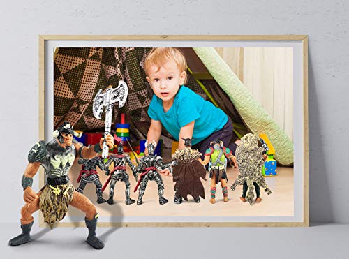 Bvrorere Knight and Orcs Warriors Action Figures Toys Soldiers Playset with Military Weapons Accessories for Kids Boys Girls,8PCS,Best Age 6 7 8 9 10 - Thumbnail 7