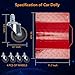 PrecisionAuto Wheel Dolly with 6000 Lbs Capacity, 360° Swivel & Locking Casters, Diamond Tread Plate for Enhanced Grip, Easy Assembly, Compatible with Cars, Trucks, and RVs, Red