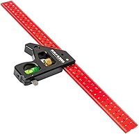 Vista 1 de Regla de ángulos de combinación de carpintero multifuncional, instrumento de medición de metal para ángulos precisos de 90/45 grados, combinación