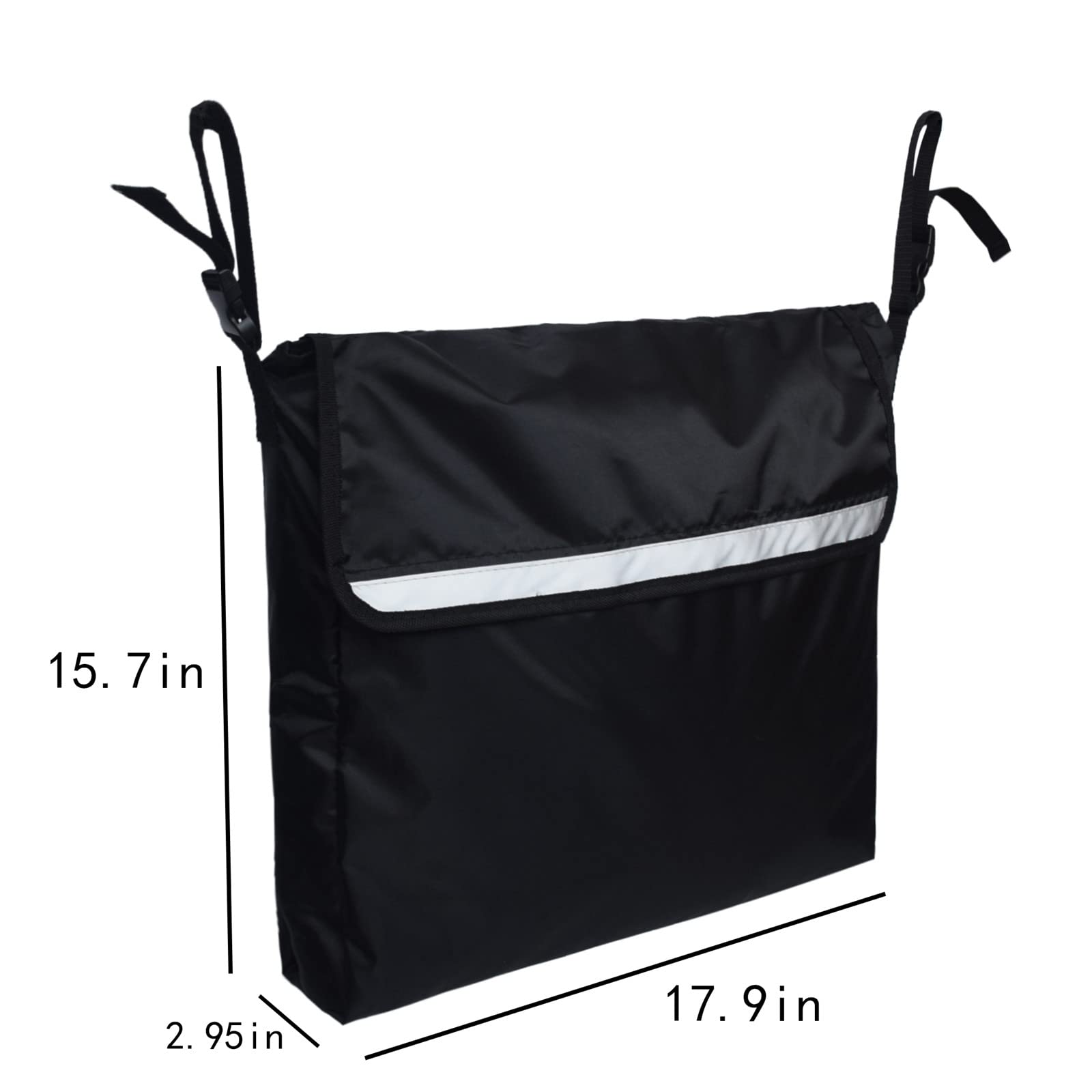 Rollstuhl-Rückentasche mit reflektierenden Streifen – wasserdichte Oxford-Rollstuhl-Aufbewahrungstasche für Zuhause/im Freien/Babywagen