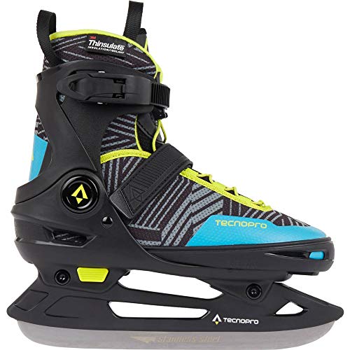 Tecnopro Unisex-Kinder Flash ADJ. 3 Feldhockeyschuhe, Schwarz (Black/Blue/Green 900), 29 EU
