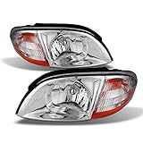 AKKON - For Ford Windstar OE Replacement Chrome Bezel Headlights Driver/Passenger Head Lamps Pair New