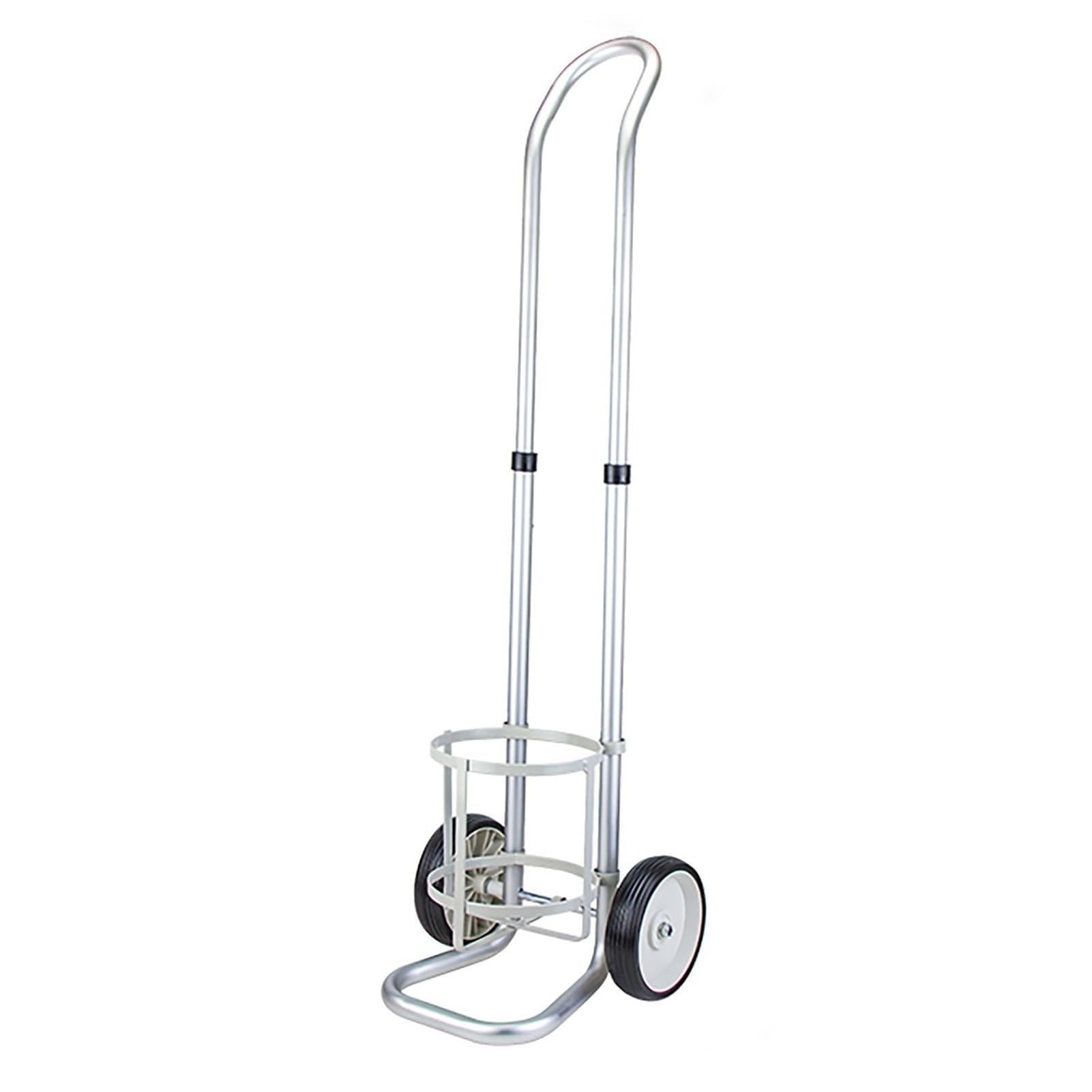WQPMNYG Adjustable 2-Wheel Oxygen Tank Holder Cart, Lightweight Aluminum Alloy Gas Cylinder Rack for Home & Lab Use, Rolling Dolly for Easy Transport (15.8cm/6.25")