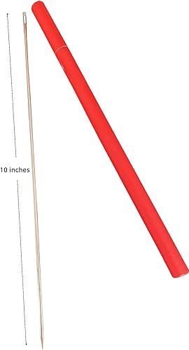 Miniatura 3 de Olgamo Aguja larga de ojo grande para tapicería profesional, fácil de enhebrar, aguja de coser a mano (10 pulgadas)