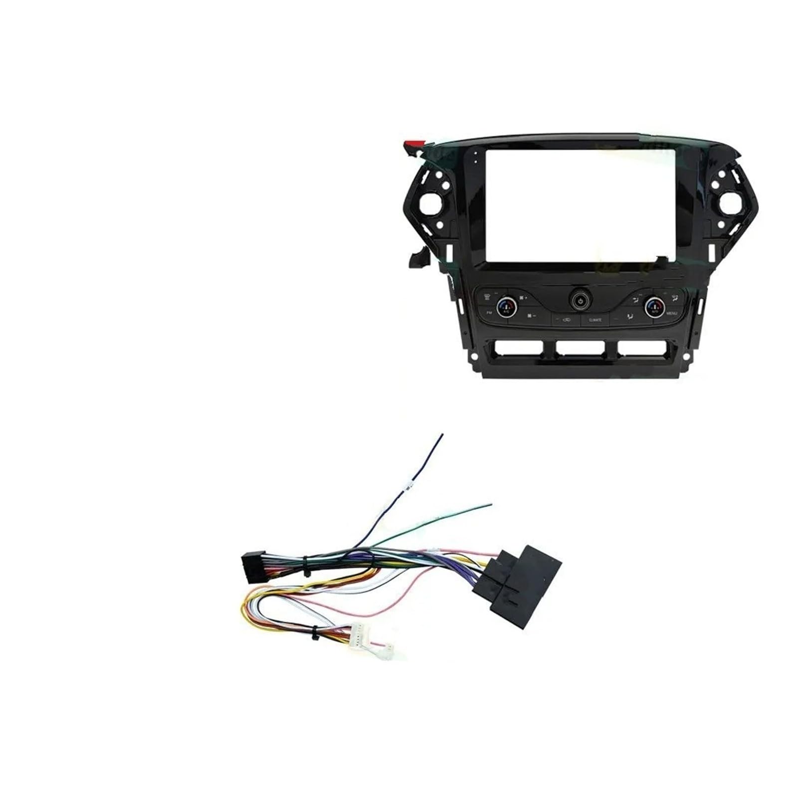 Radio Faszienmontageset Für Ford Für Mondeo 2007-2014 Auto Android Radio Stereo Player Rahmen Fascia Panel Power Kabel Kabelbaum Canbus 2DIN