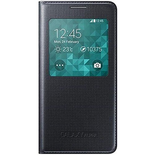 Samsung S-View Case Cover for Samsung Galaxy Alpha - Noir