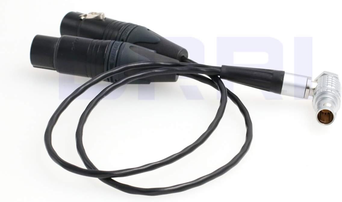DRRI Atomos Shogun Monitor Recorder Breakout Audio Input Cable 10Pin to Dual 3Pin XLR