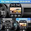 AWESAFE [4Core+64GB] Android Car Stereo for Jeep Patriot Compass 2010 2011 2012 2013 2014 2015 2016, 10" Touch Screen Radio for Jeep Compass with CarPlay Android Auto GPS 5GWiFi Included Camera