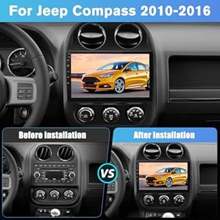 AWESAFE [4Core+64GB] Android Car Stereo for Jeep Patriot Compass 2010 2011 2012 2013 2014 2015 2016, 10" Touch Screen Radio for Jeep Compass with CarPlay Android Auto GPS 5GWiFi Included Camera