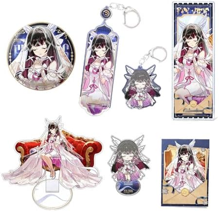JUSONGKWCP JoJoAdventure Arrow Collier Porte-clés 2 Pièces, Anime Figurine Cosplay Keychain Pendentif Set (Multicolor-2PCS
