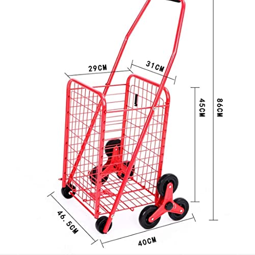 QHYTL Einkaufstrolley Multifunktions-Einkaufswagen Fashion Folding Trolley Trolley ist Nicht leicht zu verformen und langlebig zu lagern Handwagen,Schwarz,Einkaufswagen – Bild 5