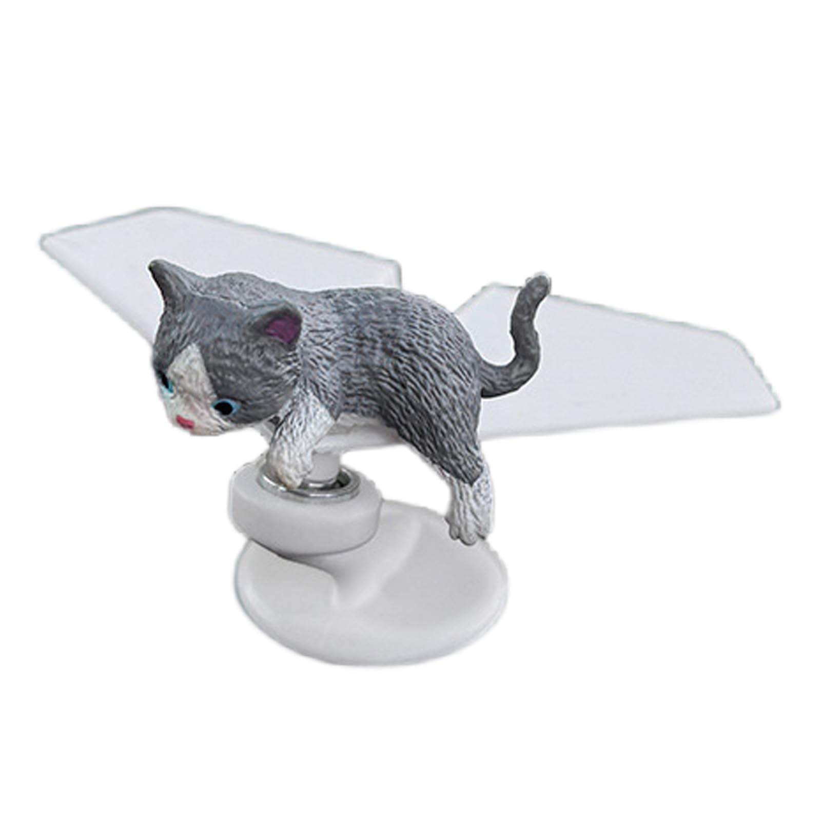 Whoasyst Rotating Plane Car Dashboard Ornament with Cats Figurine Strong Resin Craft Upgrades for Desk Decoration Rotating Plane Car Ornament