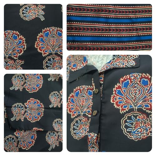 Image of Leriya Fashion Women's Rayon Kurta Pant Set | Casual Style Ethnic Co-ord Set for Women Stylish | Black Print Kurti for Office & Daily Travel Outfit | Oversize Loose Fit Kurta Sets for Woman