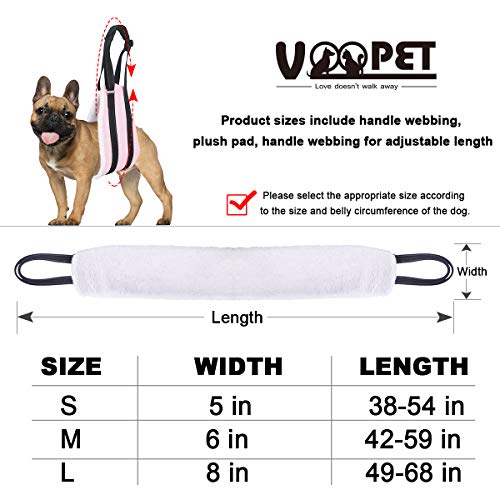 voopet Dog Sling, Help Lift Back Legs, Portable Hip Support Harness Assist Lift Dogs Rear for Canine Aid - Pet Lift Harness for Small Medium & Large Dogs Hind Leg Support Rehabilitation