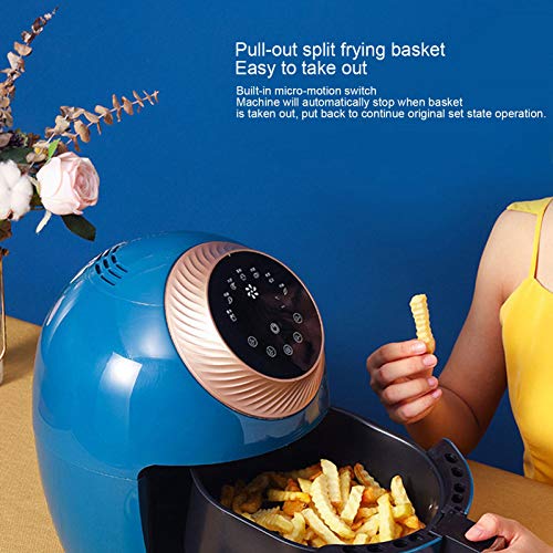 Intelligente Elektrische Fritteuse, 3,5 L, Touchscreen-Steuerung, 7 Voreingestellte Rezepte, Antihaftbeschichteter Korb, Für Hähnchenflügel, Gegrillte Garnelen, Nüsse, EU 220 V, Ideales Küchengerät – Bild 6