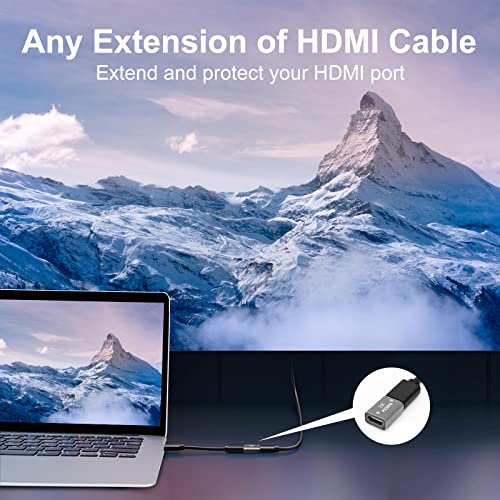 Conector HDMI acoplador 8K hembra a hembra plateado miniatura 6