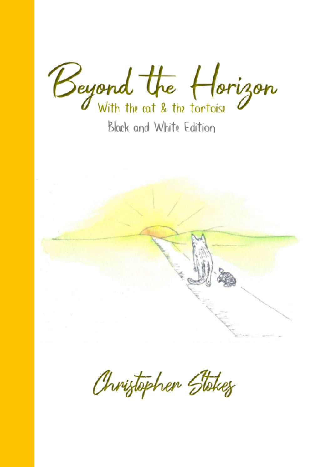 Beyond the Horizon with the cat & the tortoise: Black and White Edition: An illustrated journey of friendship & discovery