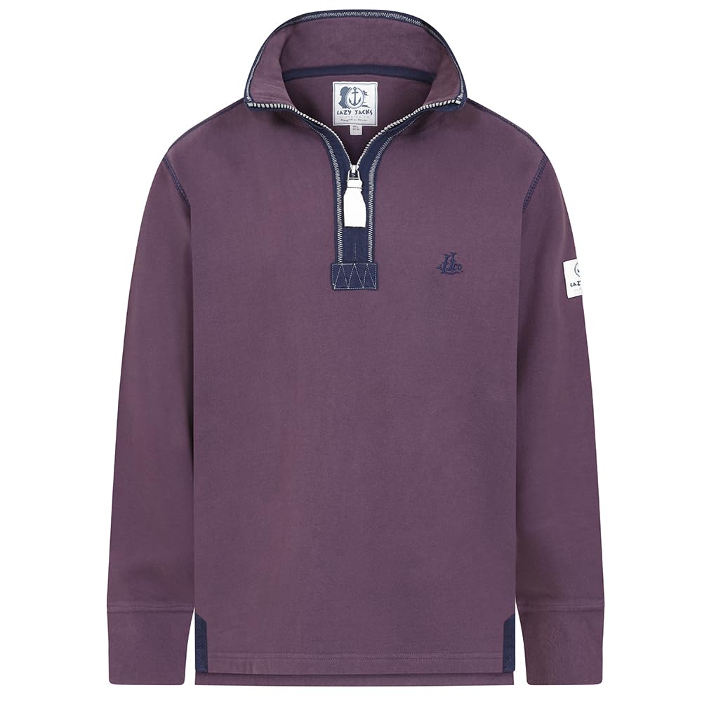 Lazy JacksSupersoft 1/4 zip sweatshirt Mens AW22 - Grape - LJ40 size L - EU50