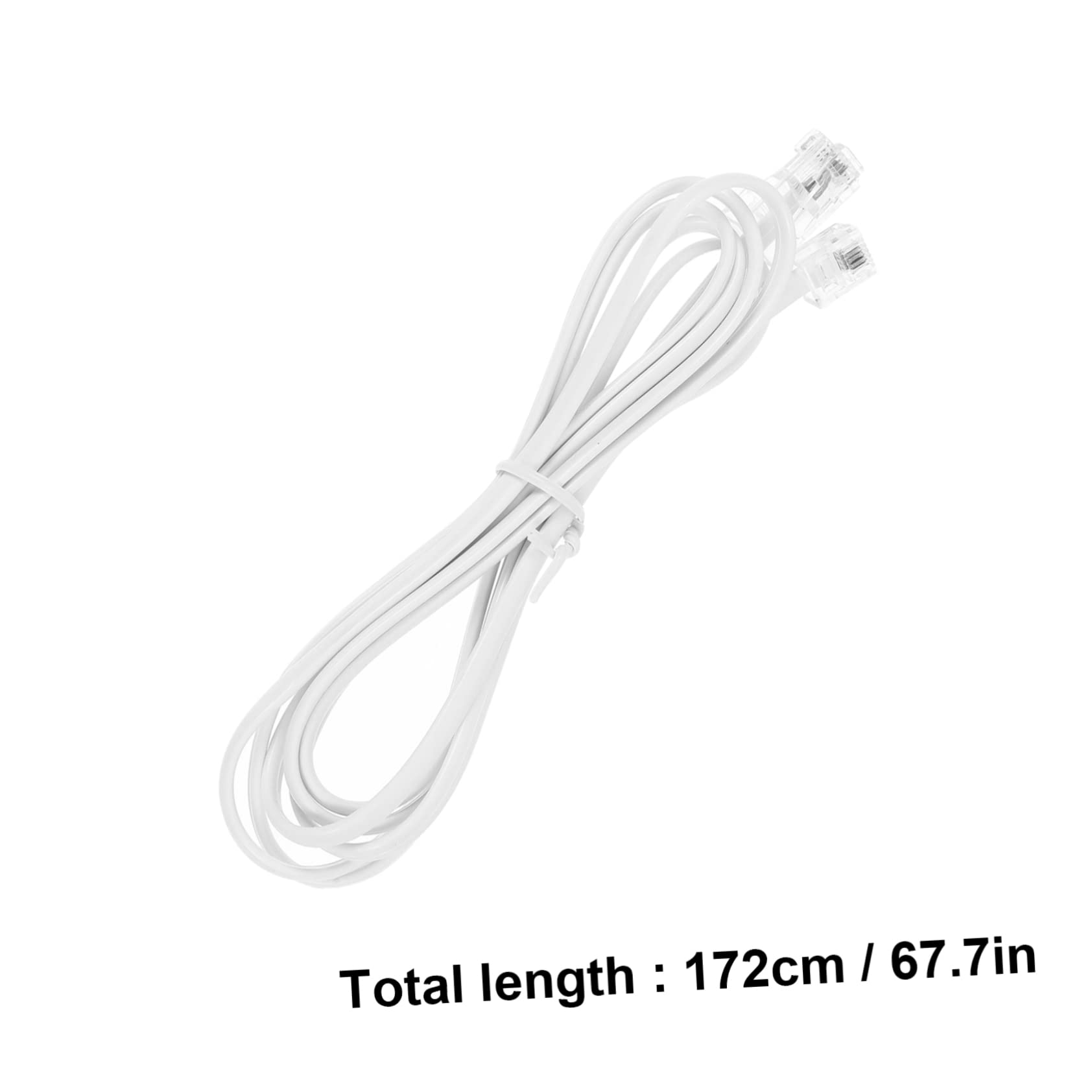 BRIGHTFUFU Core Telephone Wire to PC Modular Plug Extension Cable for Landline Phones Long for Fax Machines Modems and Answering Devices