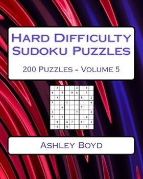 Paperback Hard Difficulty Sudoku Puzzles Volume 5: 200 Hard Sudoku Puzzles For Advanced Players Book
