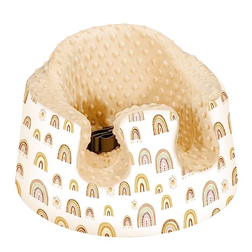 Image of Tiamon Bumbo Compatible Soft Baby Floor Seat Cover - Slipcover for Boy Girl Baby Shower Birthday Party Gift Supplies, Boho Rainbow