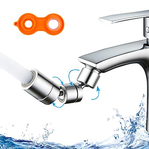 Faucet Aerator, Universal Splash Filter Faucet, 1080Â° Swivel Sink Faucet Aerator with Male & Female Thread, Dual-Function Kitchen Faucet Aerator, Bathroom Faucet Aerator for M22 & M24 Thread