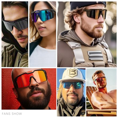 WISTON XL Z87 Sunglasses for Big Wide Heads Men Women,TR90 Ultralight UV400 Protection Sun Glasses 8226 Blue2