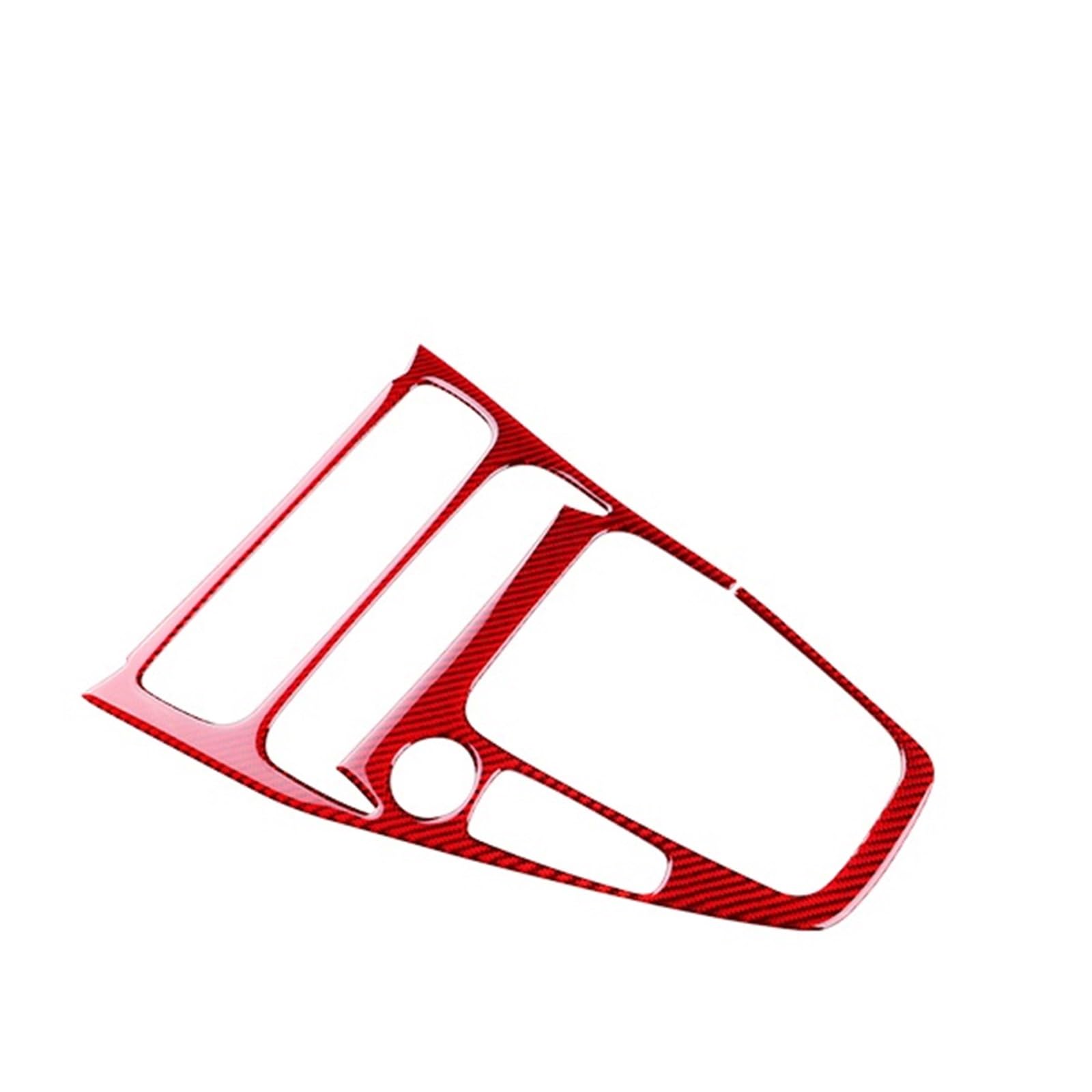 Car Trim Interior for Focus SE RS ST for Ecoboost 2015-2018 LHD RHD Car Central Control Gear Shift Panel Soft Carbon Fiber Sticker Interior Mouldings(LHD Red Carbon)