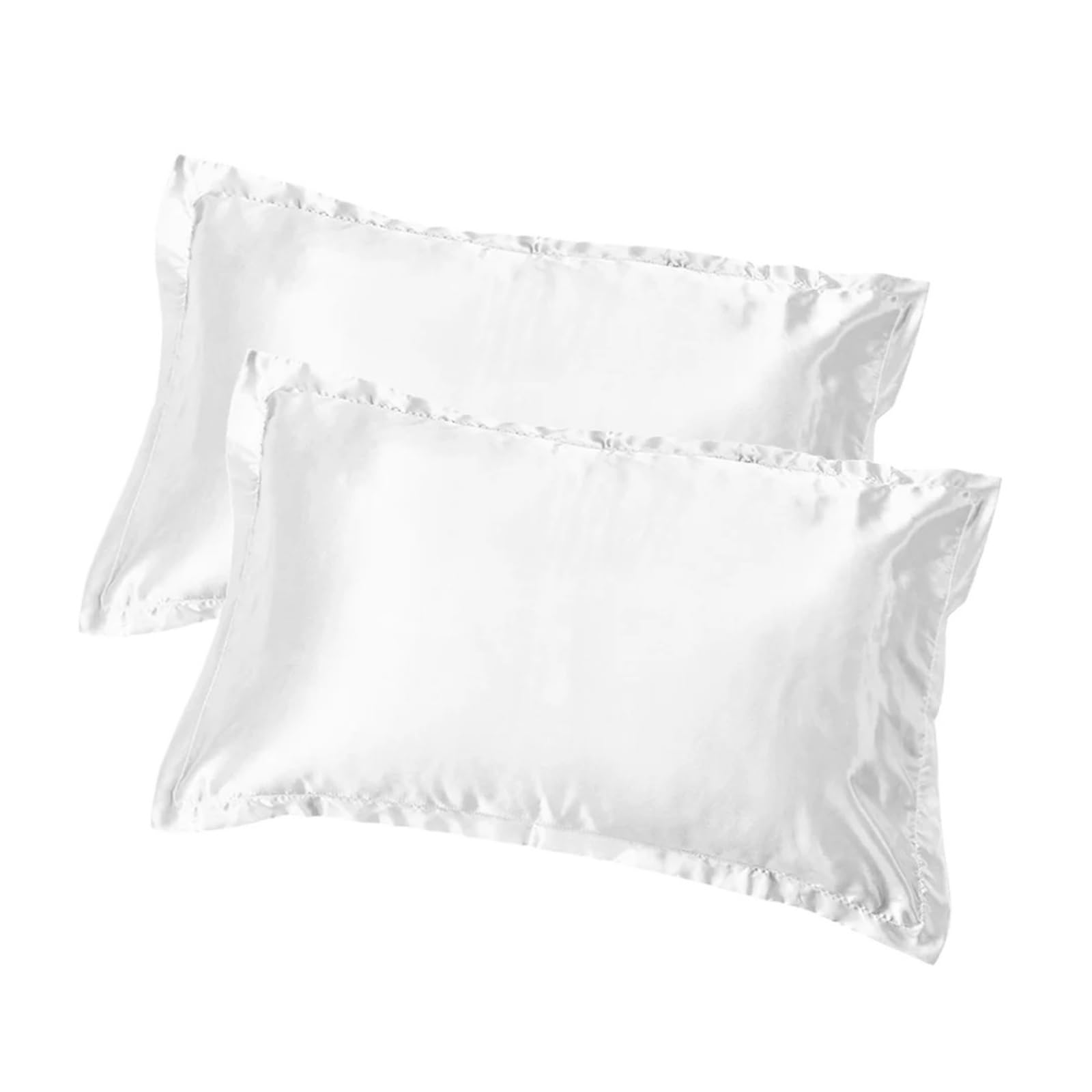 Taie d'oreiller en soie anti-frisotis lot de 2 pour cheveux lisses