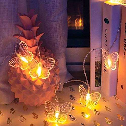 Dragonfly String Lights Butterfly String Light 10 Feet 20 Led Retro Style Copper Wire Battery-Powered Fairy Lights For Party Indoor Outdoor Room Garden Wall Wedding Christmas Tree Xmas Decorations #TOP2