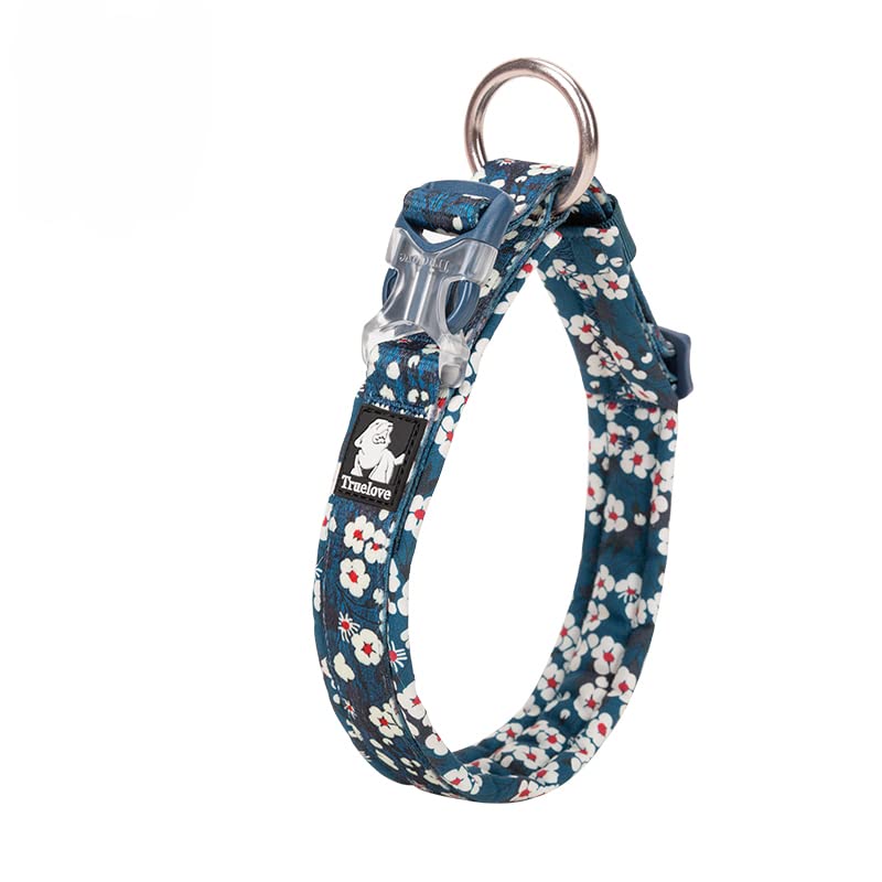 WINHYEPET Truelove Collier Domestique Floral Meilleur Coussin de Confort rembourré Camouflage et Boucle réglable sûre Pratique pour Marcher pour Les...