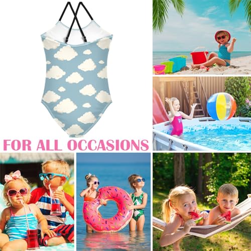 Image of Girls One Pieces Swimsuit Cute Beach Swimwear with Adjustable Strap 3-10 Years