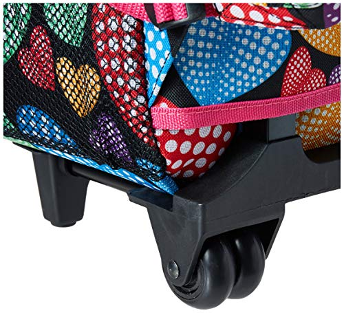 Image of Rockland Double Handle 17 inch Rolling Backpack, New Heart