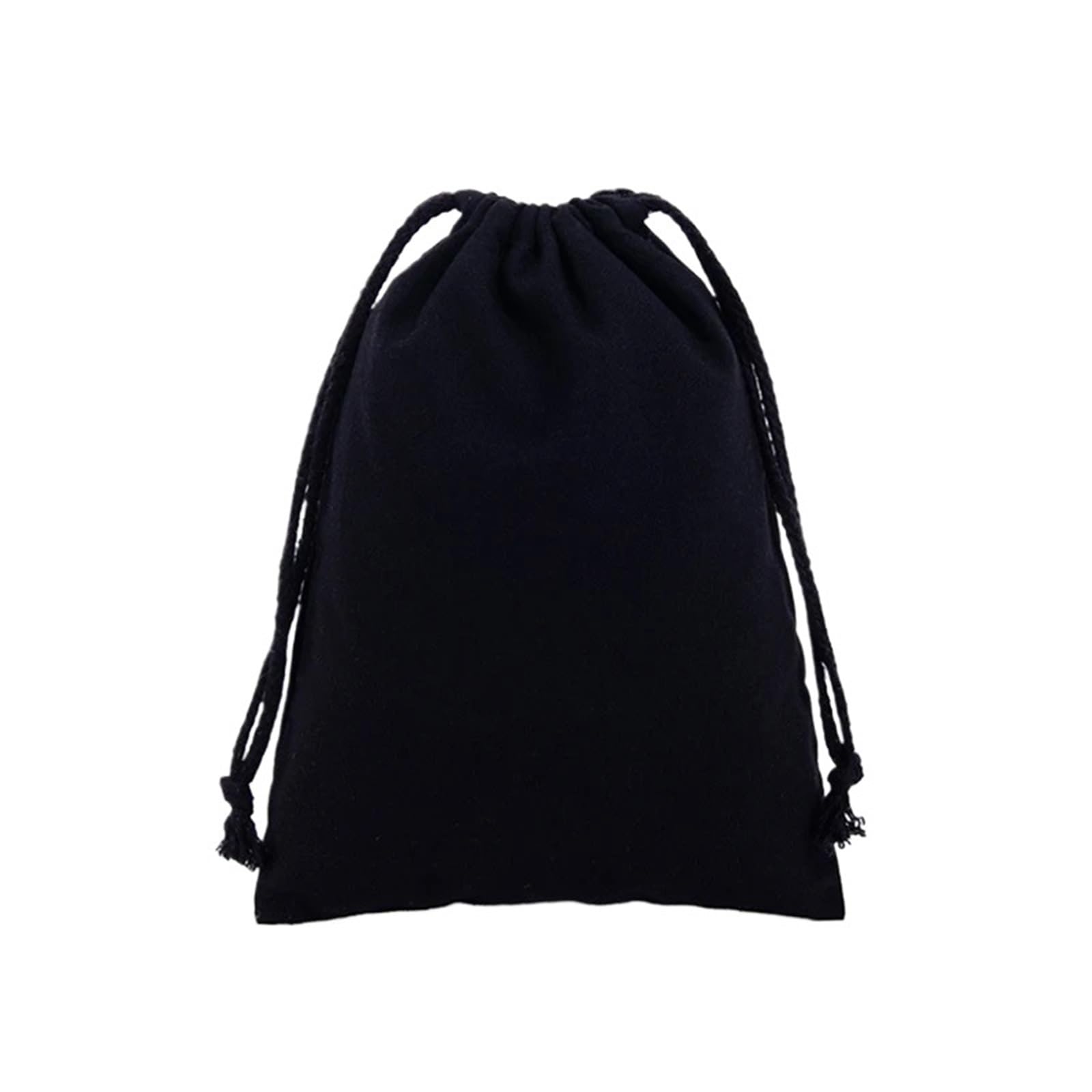 Linen Burlap Bag, Hessian Sack Drawstring Bags Multicolor Multiple Sizes(Black,13x16cm)