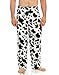 Leveret Men's Fleece Pajama Pants Sleep pj Bottom (Cow, Small)