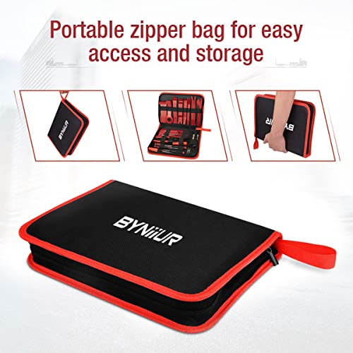 Byniiur Trim Removal Tool, Fastener Remover Tool Kit Automotive Interior Plastic Pry Kit, Car Door Panel Tool Radio Auto Clip Pliers Removal Tool Kit, Red #TOP6