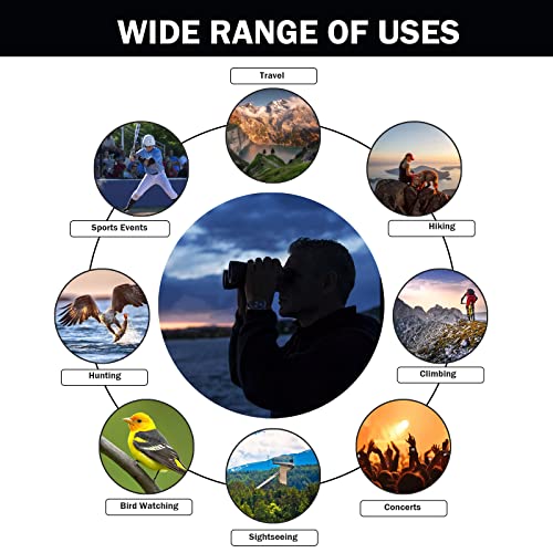 inRobert Fernglas for Erwachsene, 12 x 42 HD Wasserdichtes Nachtsicht Fernglas mit FMC-Objektiv, Koffer und Trageriemen… – Bild 4