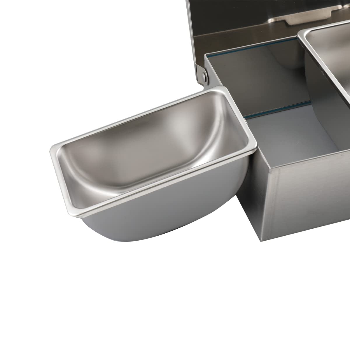 Juego de 6 cajas para especias de cocina, rectangulares, recipientes para condimentos, recipientes para especias, recipiente para barbacoa, recipiente para alimentos, acero inoxidable