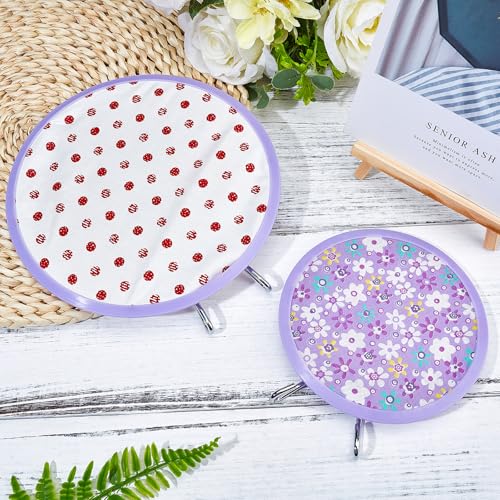 Image of GORGECRAFT 2 Sizes Metal Spring Tension Embroidery Hoops Tension Stich Hoop Set Circle Round Frame Art Craft for Sewing (4.7 inch, 6.6 inch)