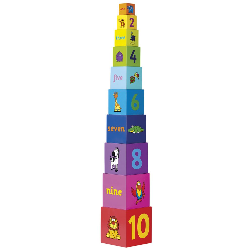 Tidlo T0070 Regenbogen-Stapelwürfel aus Holz