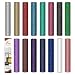 Firefly Craft Glitter Heat Transfer Vinyl Bundle | 15 Best Selling Colors of Glitter HTV Vinyl Bundle | Glitter Iron On Vinyl for Cricut and Silhouette | 15 Best Selling Colors - 12" x 20" Each