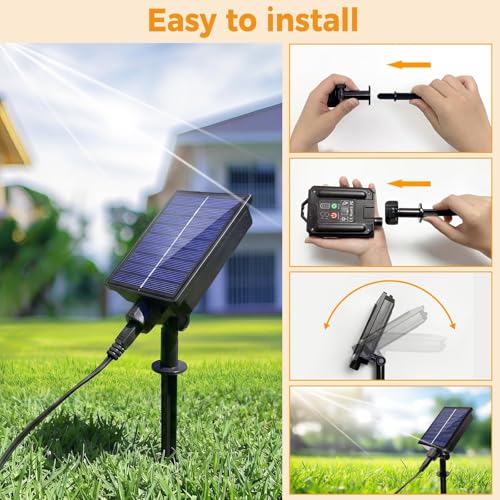 litogo Solar Festoon Lights Outdoor,13M/43FT 8 Remote Control Modes Solar String Light Outdoor Garden USB Rechargeable IP44 Waterproof with 15+1 LED G40 Bulbs for Garden Patio Party Gazebo Pergola - Image 6